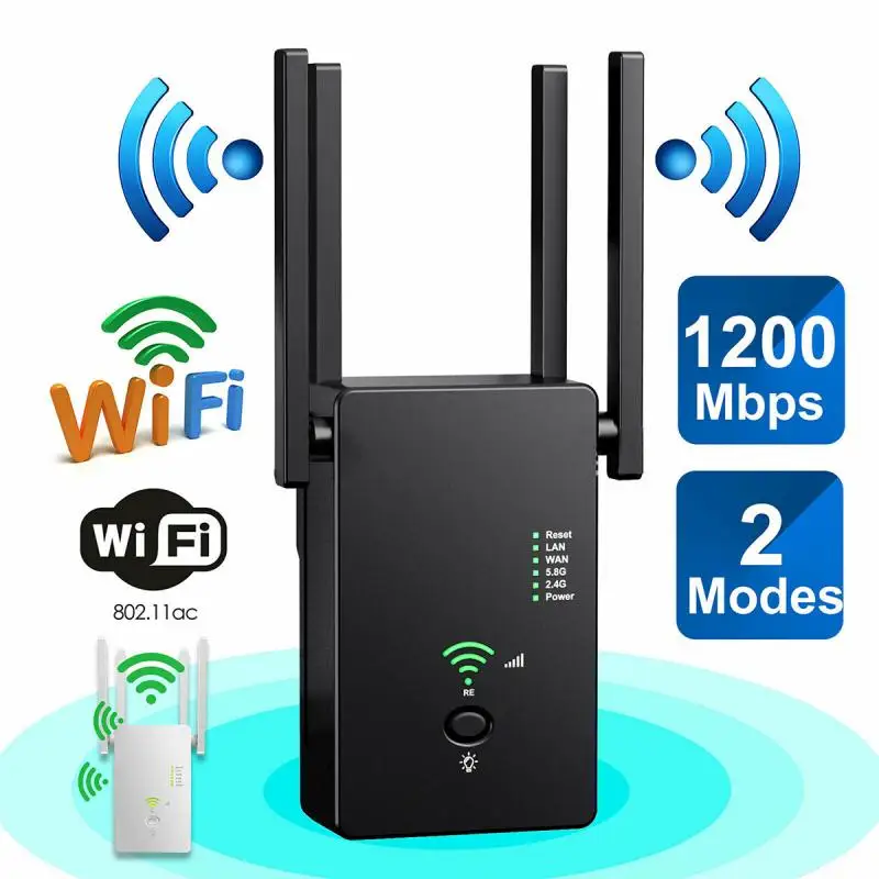 Беспроводной маршрутизатор AC11 Gigabit Dual-Band AC1200 Wi-Fi ретранслятор с 4 антеннами