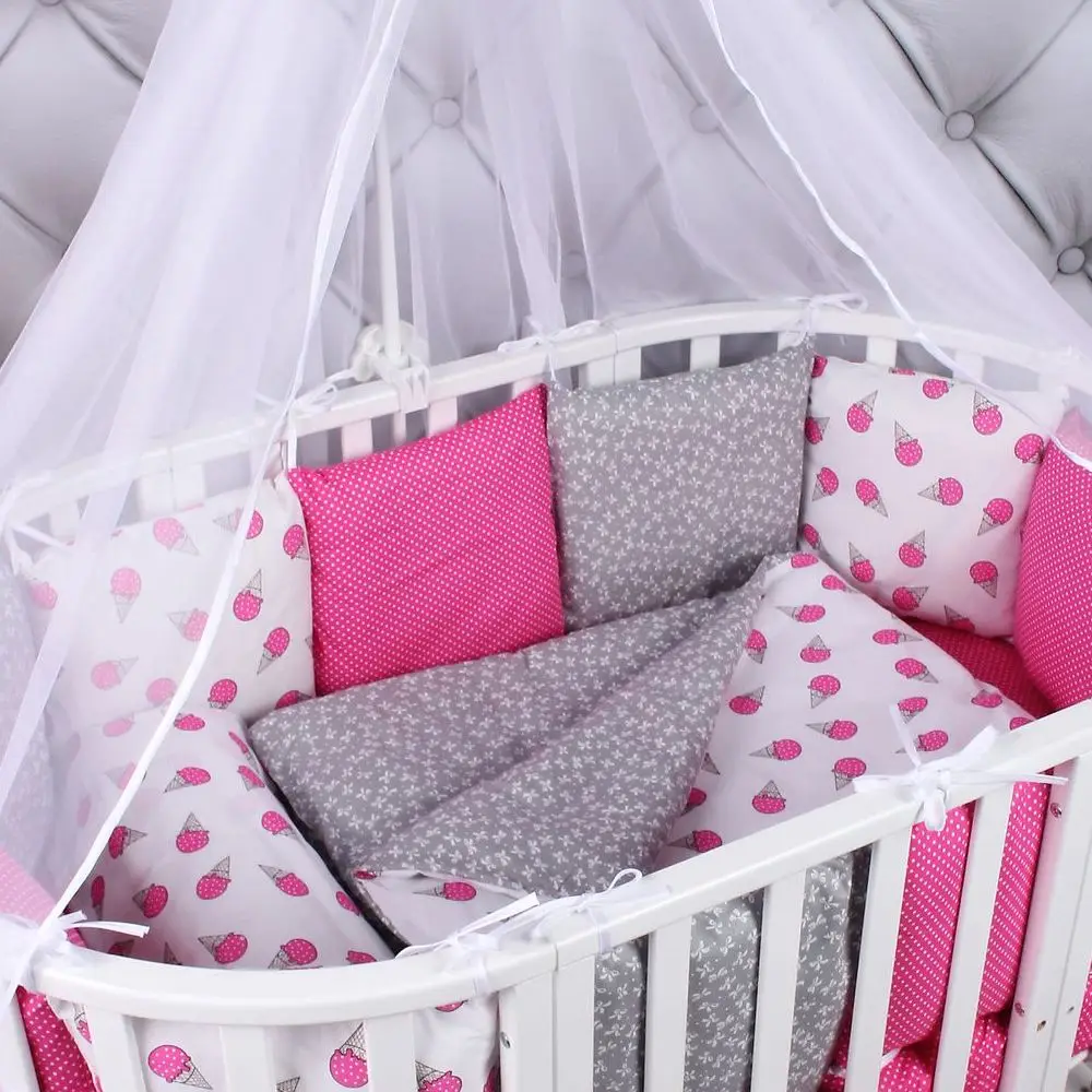 Комплект Premium в кроватку 19 предметов(7+12 бортиков) AmaroBaby, бязь