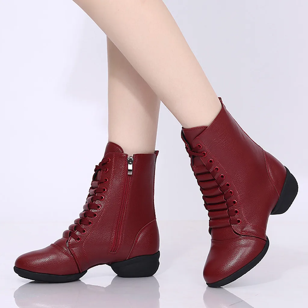 

SAGACE Women Winter Boots Fall Women Comfort Ankle Boots Platform Shoes Woman Side Zip Strap Rubber Flats Plus size 35-42