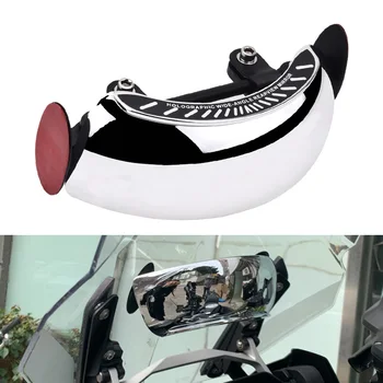 

Universal Motorcycle Windshield With Panoramic Rear-View Mirror PC Wide-Angle Rearview Mirror For Yamaha BMW Kawasaki