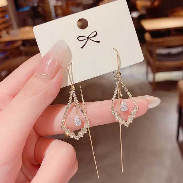Women's Geometric Drop Earrings 2021 New Round Pendant Earrings Party Jewelry Gift Golden Fashion Trend Fashion Stud Earrings EDZ-139