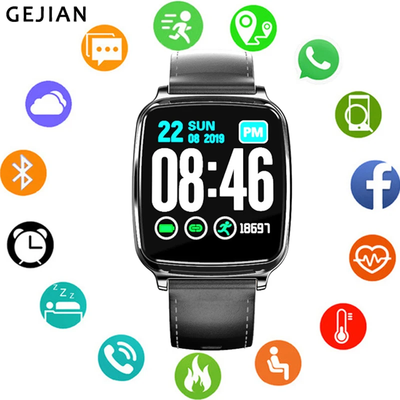 

GEJIAN Smart Watch Color Screen Heart Rate Monitor Blood Pressure Fitness Waterproof Sports Watch Men Women Relogio Masculino
