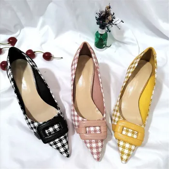 

Fashion Spring/Autumn Women's New Heels Sweet Style Girls Shoes Cotton Fabric Soft Antiskid Heels Slip-on Shallow Women's Shoes