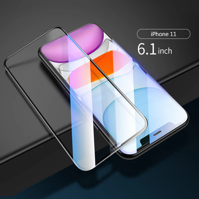 USAMS Закаленное стекло протектор экрана для iPhone 11 Pro Max полный экран изогнутые края Стекло Закаленное Защитная пленка для iPhone11 - Цвет: For iPhone11