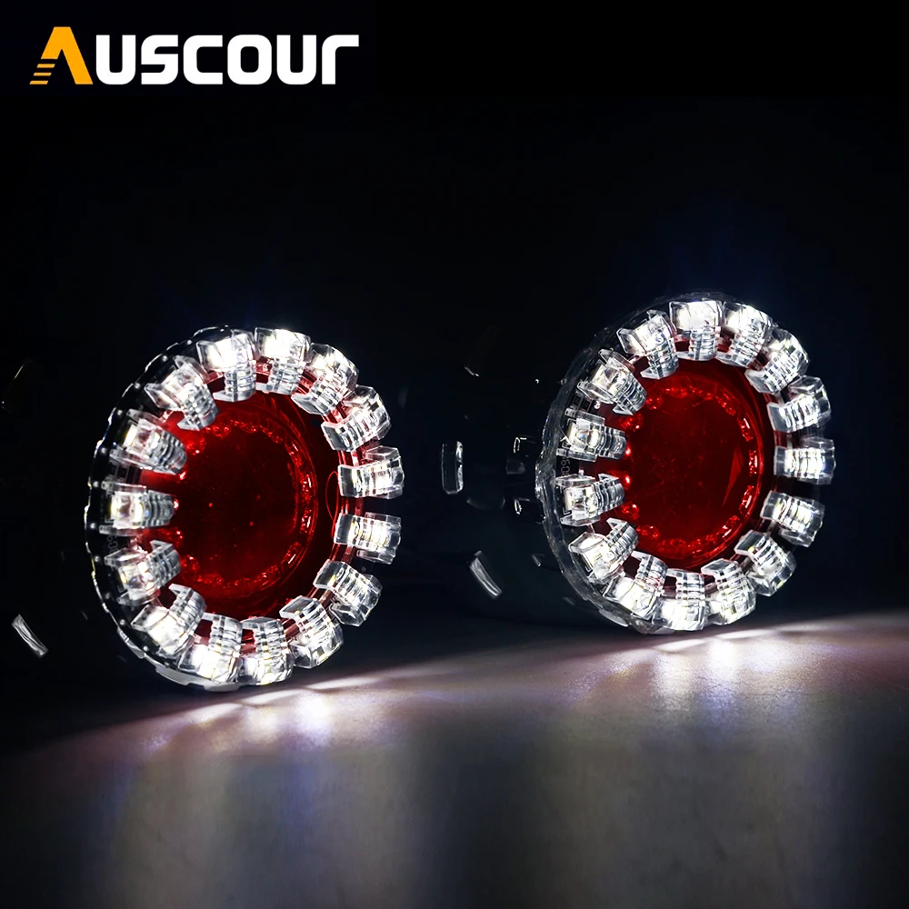 2pcs 2.5 inch Projector lens angel eyes shrouds day running angel eyes