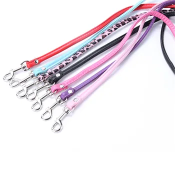 

Pet Cat Pup Dogs Leash Long Smooth PU Leather Leashes Solid Color Dog Walker Dog Girl Boy Leashes Pink Blue Red Black