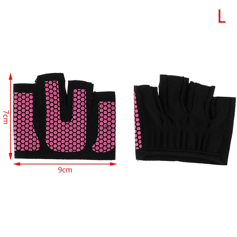 2 шт противоскользящие перчатки для спортзала дышащее упражнение для укрепления тела тренировочные спортивные перчатки для фитнеса мужские и женские Кроссфит тренировки спортивные - Цвет: pink l