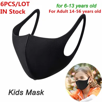 

1Pcs 3PCs 6Pcs Black Mask Mouth Cover Reusable Dust Mask Filter Breathable Face Muffle Men Women Respirator