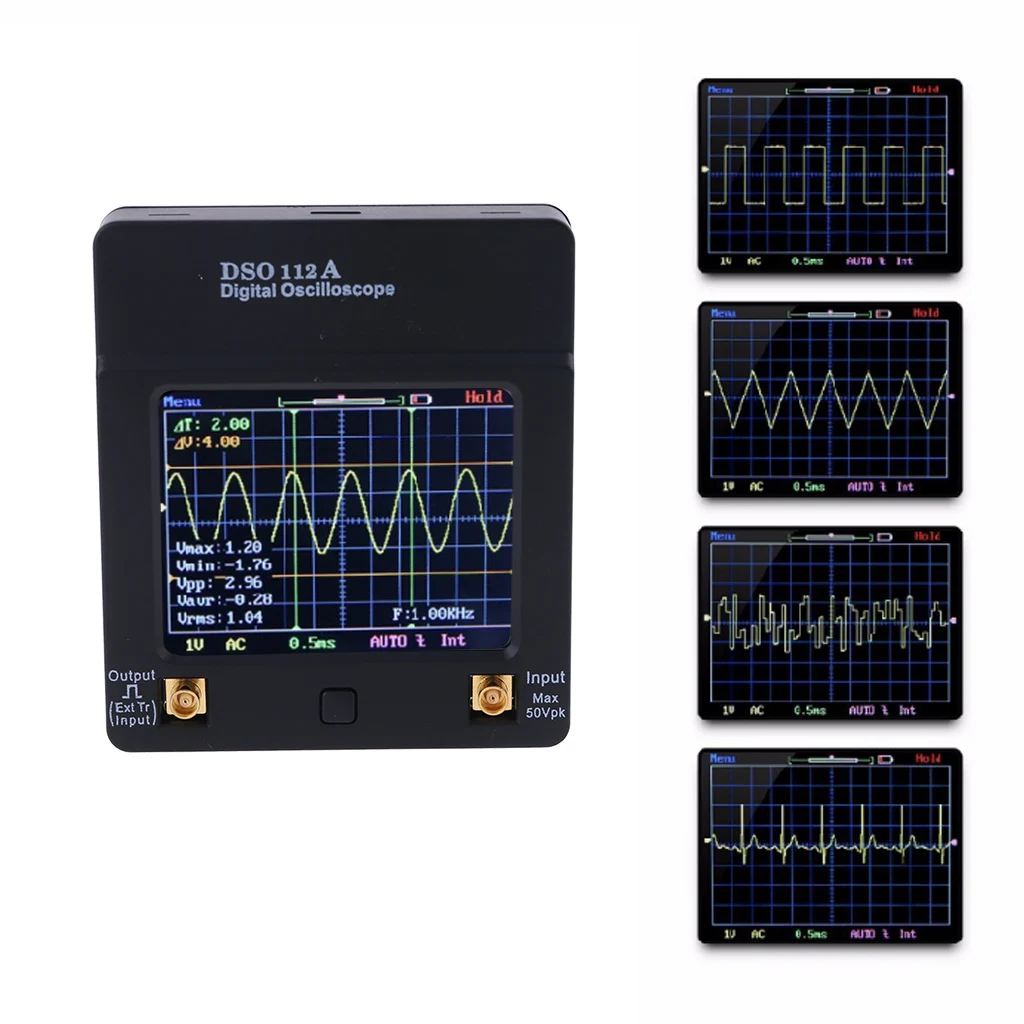 DSO 112A Mini Digital Oscilloscope Touch Screen TFT Portable Pocket USB Interface 2MHz Bandwidth 5Msps Sampling Rate Drop Ship