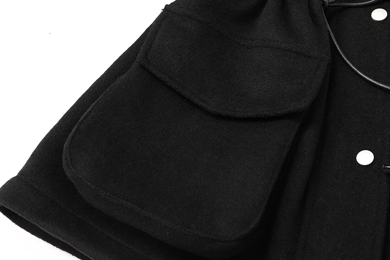 CHICEVER Лоскутные женские шерстяные пальто с кулиской, воротник с лацканами, длинный рукав, туника, куртка для женщин, мода 2019, одежда, Новинка