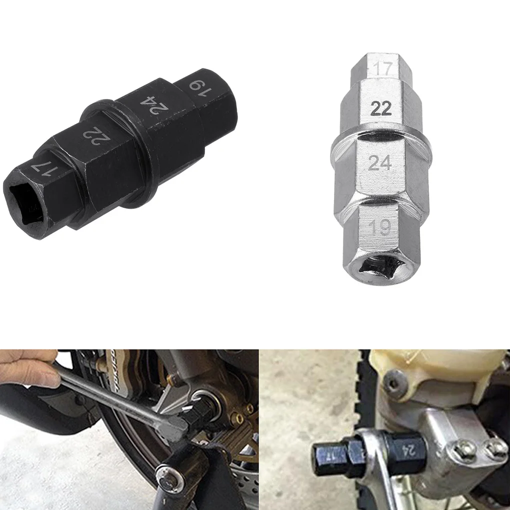 17/19/22/24mm Motorcycle Front Wheels Hex Key Spindle Wrench Driver