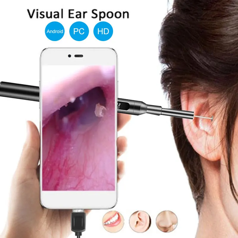 

Durable Handheld Endoscope Monitoring 4.2mm Mobile Phones Inspection Endoscope Practical Ear Spoon Borescope Photos Computers