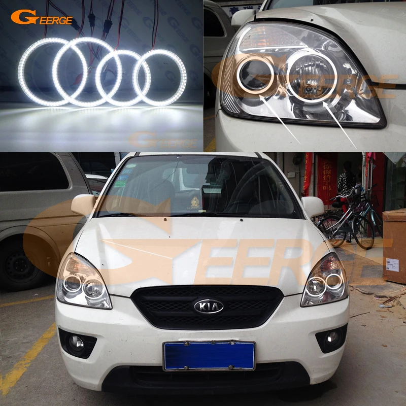 Для KIA Carens 2006 2007 2008 2009 2010 2011 2012 ультра яркий SMD светодиодный ангельские глазки