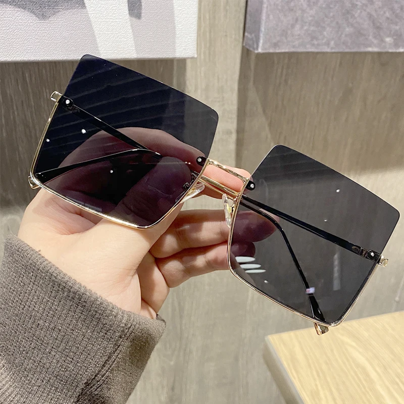 

Rimless Square Sunglasses Women Retro Punk Metal Sun Glasses Men Fashion Shades Female Eyewear Gafas Lunette De Soleil Femme H96