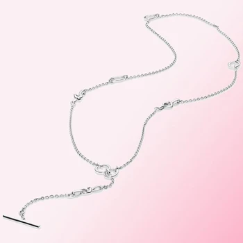 

2019 100% 925 Sterling Silver Classic Heart Swirls Choker Women Charm Fashion Personality Jewelry Free shipping Wholesale