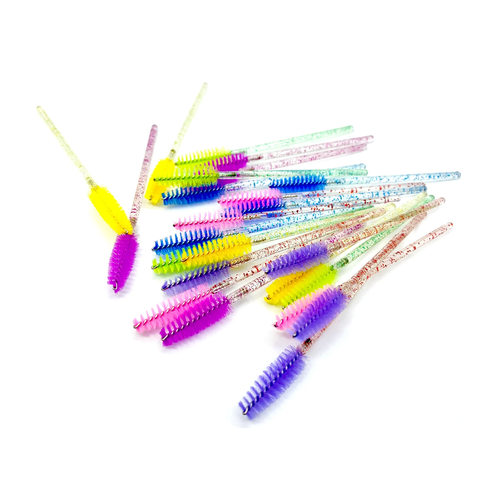 Disposable Crystal Eyelash Makeup Brush Diamond Handle Mascara Wands Eyelash Extension Tool 25/50 Pcs/Pack makeup brush set makeup brush eyelashes brush eyelash brush eyelash removal brush eyelash cleaner brush makeup tool set makeup tool