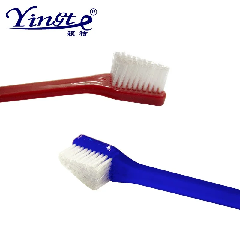 Dog Cat tootbrush Pet double-head toothbrush Soft Pet Toothbrush Pet tooth cleaner Pet Supplies