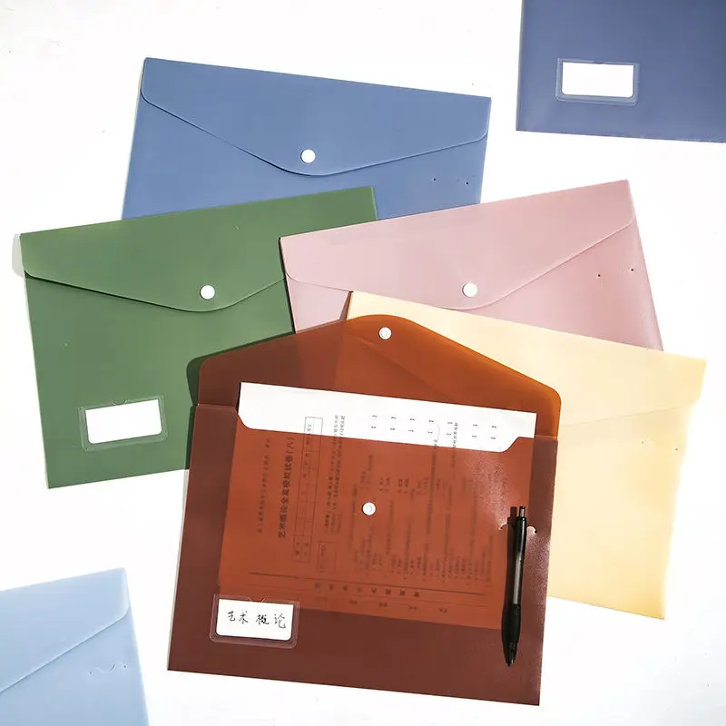 

Папка для документов, 8 шт./компл., А4, прозрачная, легкая, водонепроницаемая, на кнопке, складские принадлежности