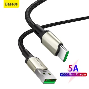 

Baseus USB Type C Cable 5A Fast Charge Support VOOC Flash Charger Data Cable Type-C Charger USB Cable Wire Cord For xiaomi OPPO