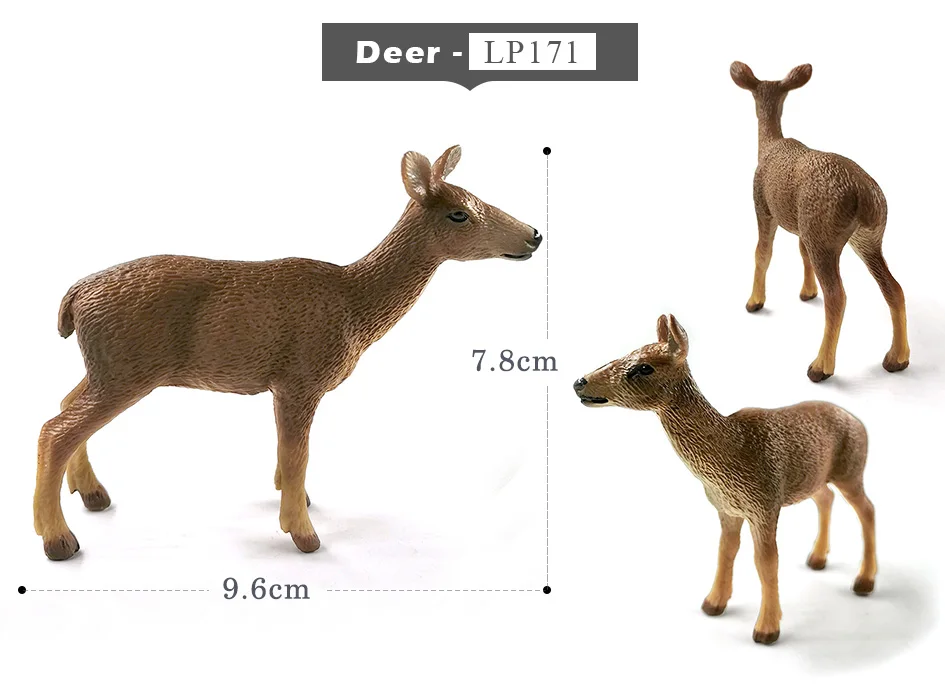 Koala Wolf Deer Leopard Alpaca Antelope Monkey animal model figurines home decor miniature fairy garden decoration accessories