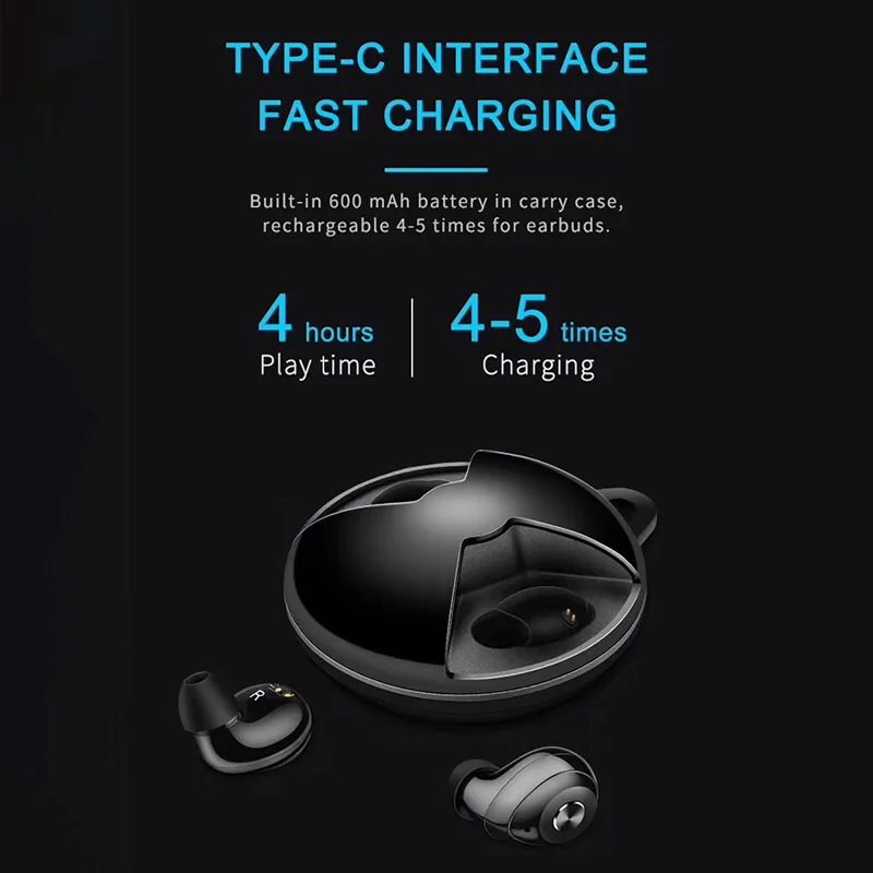 Luphie Mini Dual V5.0 TWS беспроводные наушники Bluetooth наушники 3D стерео звук наушники с двойным микрофоном и зарядным устройством