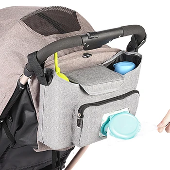 

Nappy Diaper Mummy Bag Baby Stroller Bag Organizer Bag Mama Carriage Buggy Pram Cart Basket Hook Stroller Accessories