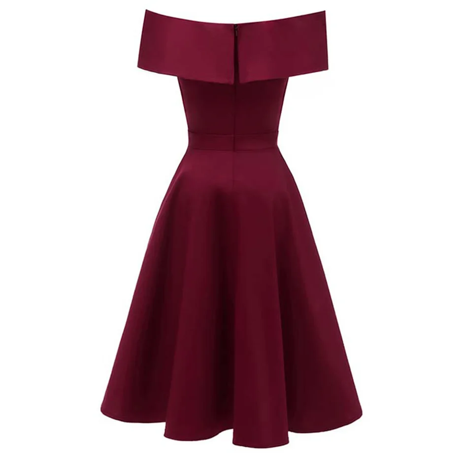 Dressv бордовый платье для коктейля дешево с плеча с короткими рукавами выпускные платья элегантное платье для коктейля