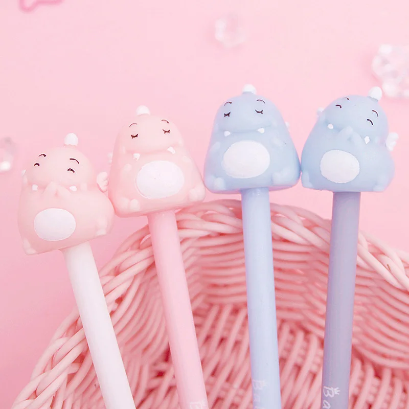 Милые ручки с персонажами мультфильмов Kawaii Aniamls гелевые черные чернила для