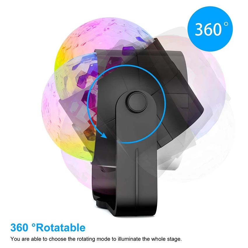 Led Disco RGB Light Sound Activated Laser Moving Head Stage Lights Rotating Disco Ball Lumiere Light For Christmas Home KTV DJ
