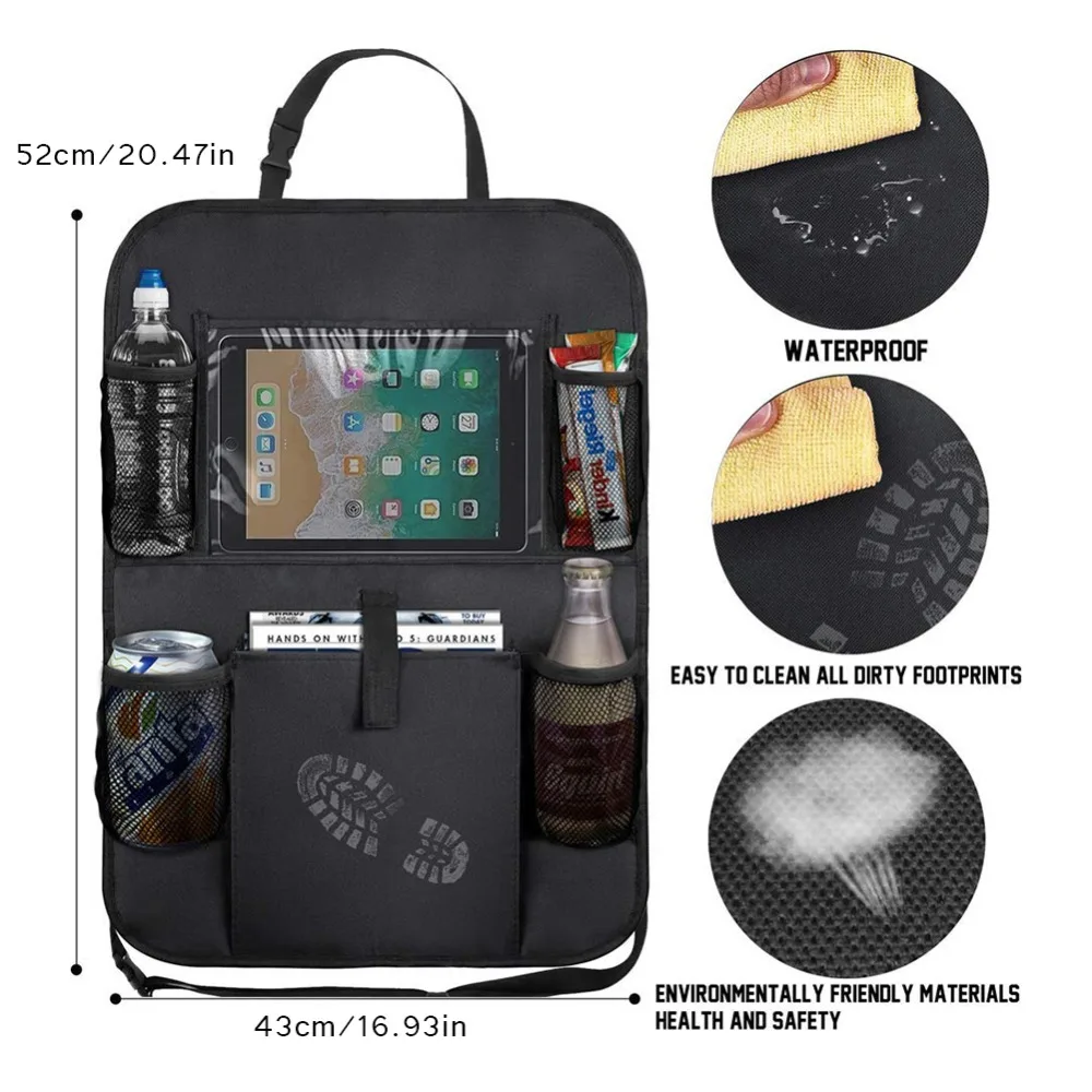 Новое поступление, удобный органайзер на заднюю часть сиденья автомобиля, мульти-карман, сумка для хранения, чехол, сумка для хранения в автомобиле, держатель для планшета Сумка для хранения заднего сиденья автомобиля