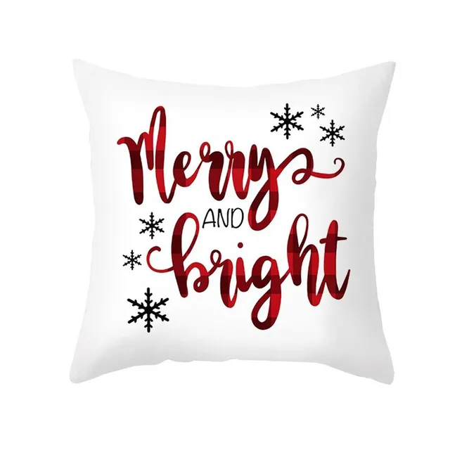 Christmas Pillowcase Cushion Covers 45x45cm Sofa Decoration Gift Letter Print Linen Pillow Cover For Home Xmas Ornament 2021 13