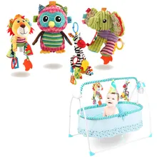 Hochet en peluche Animal de dessin animé pour bébé, jouet pour poussette, sonnette suspendue, berceau, musique suspendue, jouets pour enfants