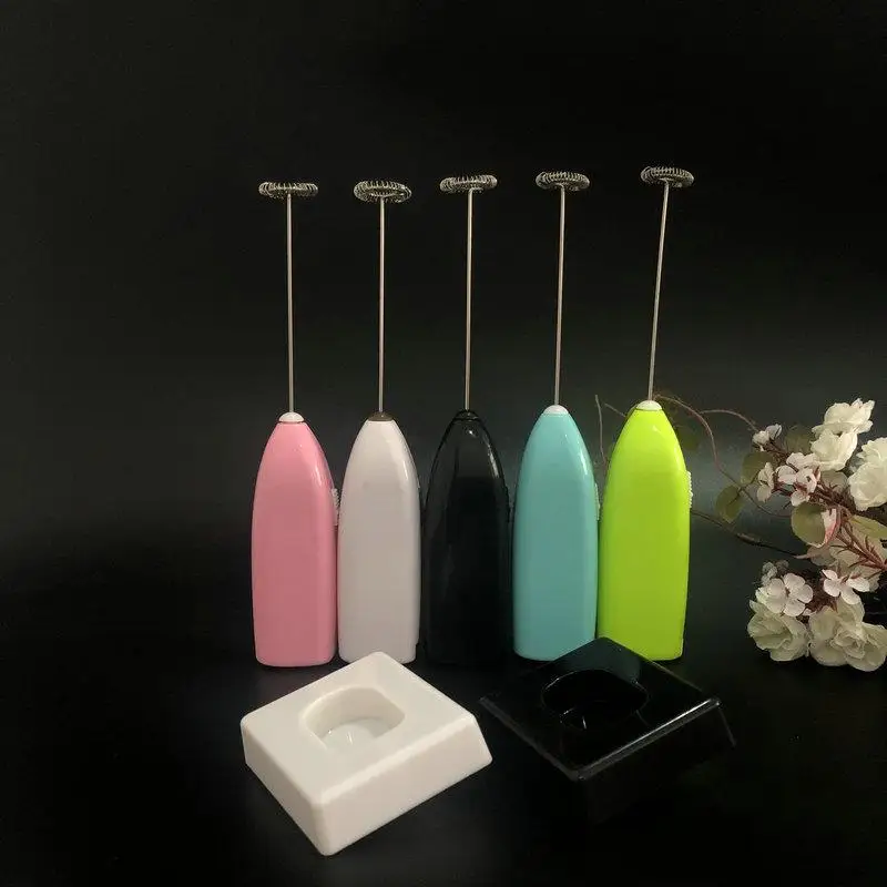 Egg Tools Milk Frother Handheld Battery Operated Electric Foam Maker For Coffee Hot Chocolate Durable Drink Mixer With Stainless Steel Whisk