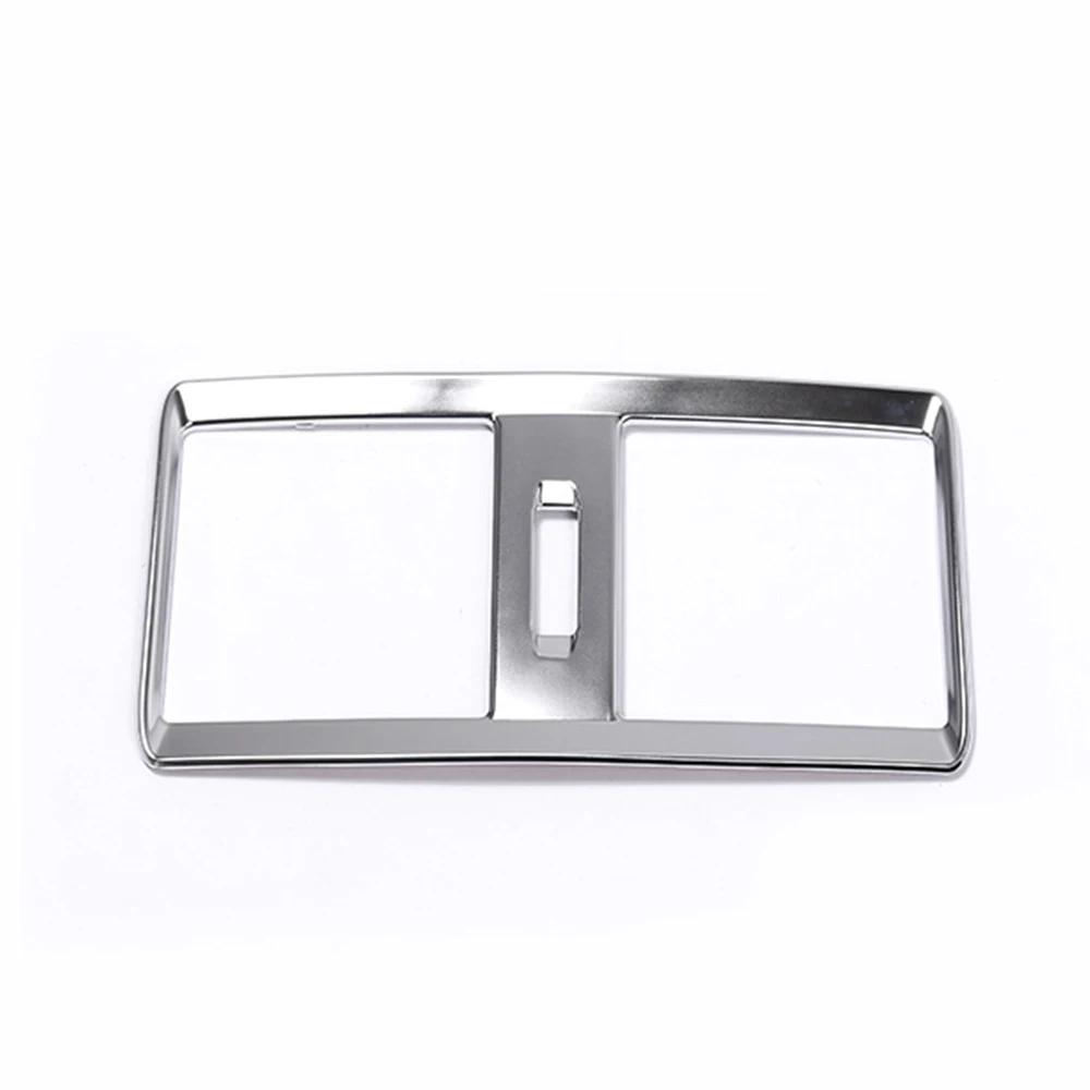 

auto car Silver Rear Armrest Box Air Outlet Vent Cover ABS pearl chrome plated cover for Mercedes-Benz ML GLE W166 2015-2018