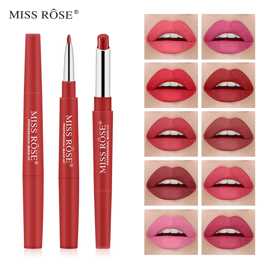 

MISS ROSE 10 Colors Long-lasting Lip Liner Matte Lip Pencil Waterproof Moisturizing Lipsticks Makeup Contour Cosmetics Hot TSLM2