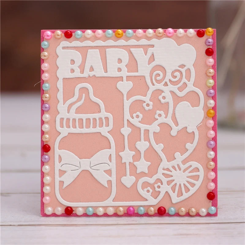 GJCrafts Love Baby молочная бутылка для резки металла высечки новых карт скрапбукинга