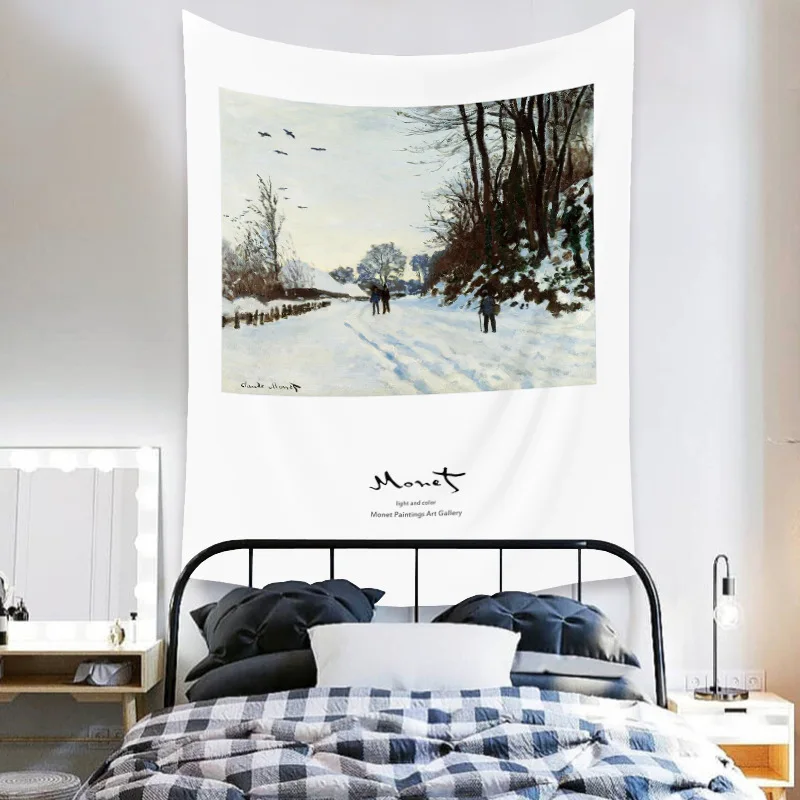 

White Tapestry Wholesale Wall Hanging Art Polyester Room Decoration Beach Towel Beautiful Print Tapiz De Pared