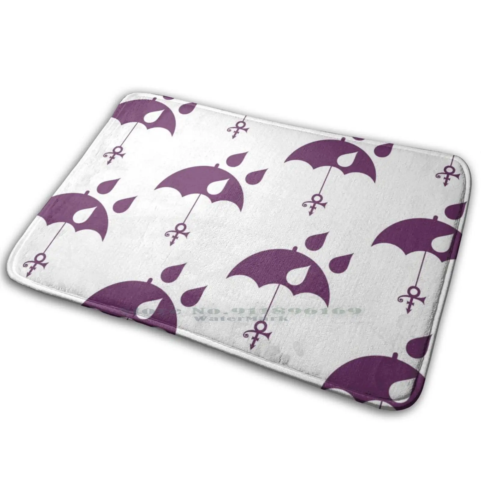 Prince Purple Rain Umbrella Mat Rug Carpet Anti Slip Bedroom Entrance