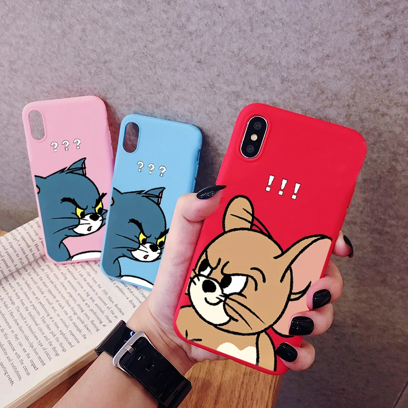 Чехол для телефона с рисунком Тома Джерри XiaoMi RedMi Note 8 7 6 5 5A 4 4X K20 Pro матовый