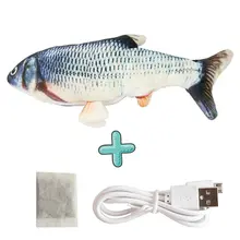 Animais de estimação brinquedos interativos em forma de peixe elétrico brinquedo do gato macio pelúcia carregamento usb simulação crucian carpa catnip fonte para animais estimação dropshipping