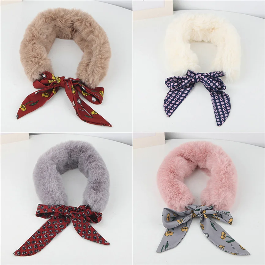 

Baby Scarf Collars Chirdren Girl Winter Patchwork Keep Warm Long Wool Shawl Flower Cute Soft Neck Scarf