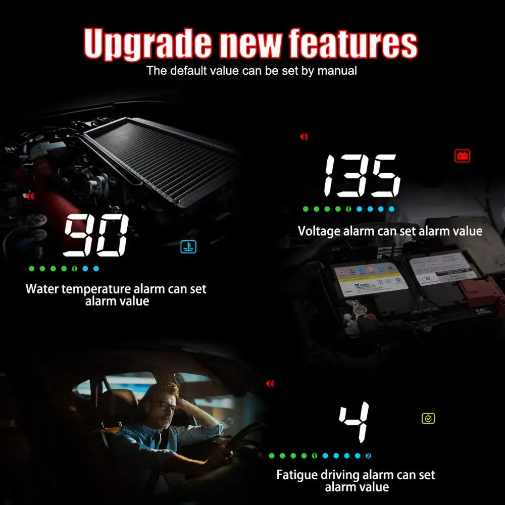 HUD A200 A500 hud ڵ    ÷ ӵ obd2 µ  , ڵ   hud 2019