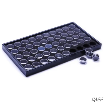 

Clear Plastic Bead Storage Containers Set with 50 Pieces Storage Jars Box