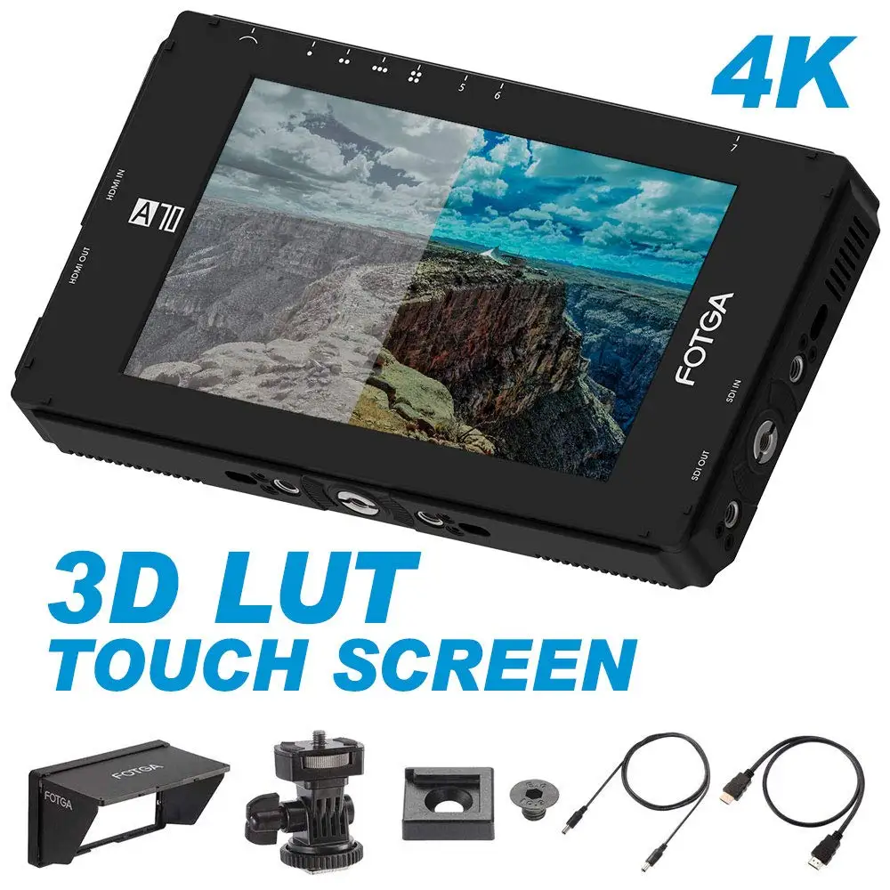 

Fotga DP500IIIS A70TL 7 Inch Touch Screen FHD IPS Video On-Camera Field Monitor 3D LUT 1920x1080,4K HDMI
