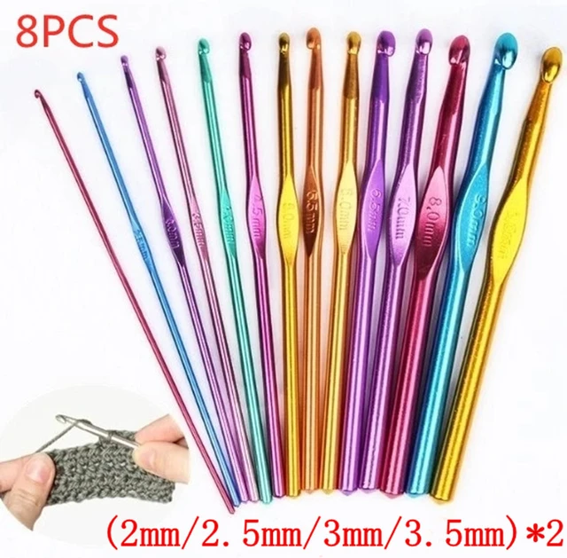 100 Piece Sweater Needle Knitting Tool Set 22 Metal Crochet Hooks