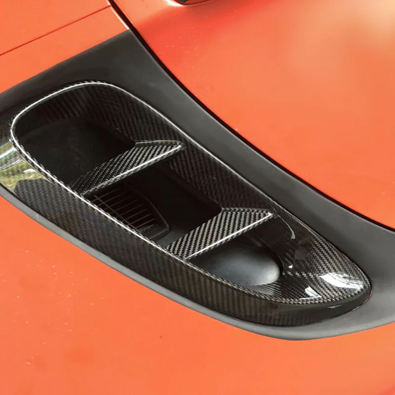 Новинка, 2 шт., углеродное волокно, боковой воздухозаборник для Porsche718 Boxster Cayman