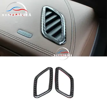 

For Mercedes-Benz GLA A CLA Class W176 C117 X156 14-17 2pc Carbon Fiber Front Air Outlet Trim Cover