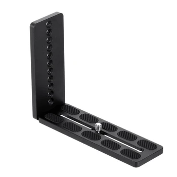 

ABHU-Puluz PU3038B Quick Release L Plate Stabilizer Cameras Holder Accessories Bracket Base Holder for MOZA/DJI/Zhiyun/Nebula 3-