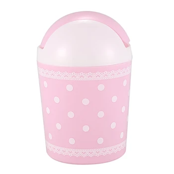 

Design of lace garbage pink garbage can