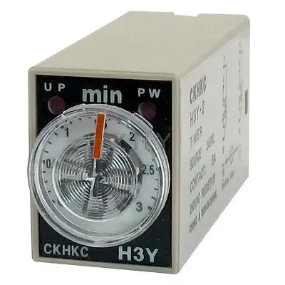 

H3Y-2 DC 24V DPDT 0-3 Min 8P Terminals Power on Time Delay Relay
